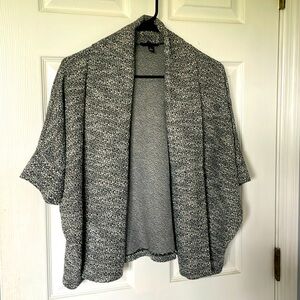 The Limited Black/White Textured Poncho Jacket